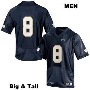 Notre Dame Fighting Irish Men's Jafar Armstrong #8 Navy Under Armour No Name Authentic Stitched Big & Tall College NCAA Football Jersey WQP6499FF